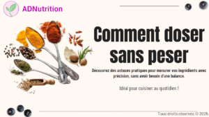 Fiche #1 : Comment doser sans peser